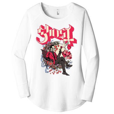 Ghost Papa Cupid ValentineS Day Women's Perfect Tri Tunic Long Sleeve Shirt