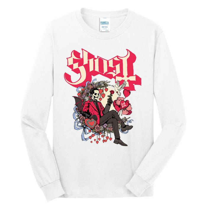 Ghost Papa Cupid ValentineS Day Tall Long Sleeve T-Shirt