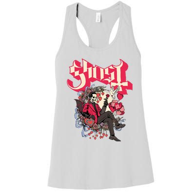 Ghost Papa Cupid ValentineS Day Women's Racerback Tank