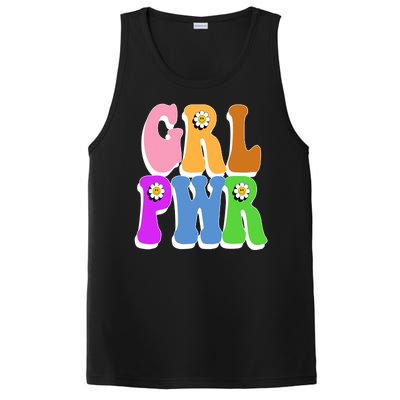 Girl Power Cute Sunflower Retro Colorful PosiCharge Competitor Tank