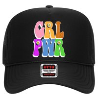 Girl Power Cute Sunflower Retro Colorful Trucker Hat