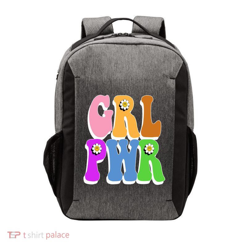 Girl Power Cute Sunflower Retro Colorful Vector Backpack
