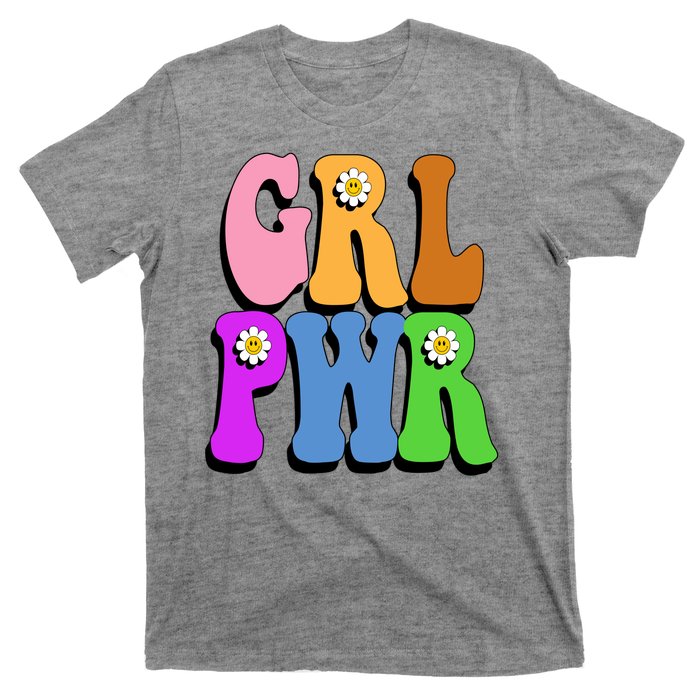 Girl Power Cute Sunflower Retro Colorful T-Shirt