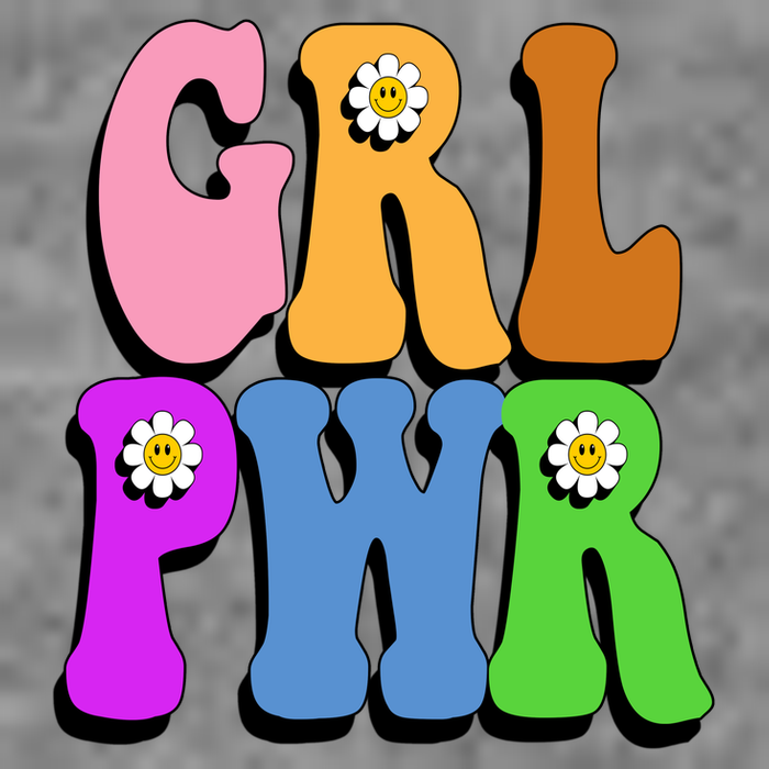 Girl Power Cute Sunflower Retro Colorful Tall T-Shirt