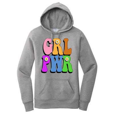 Girl Power Cute Sunflower Retro Colorful Women's Pullover Hoodie