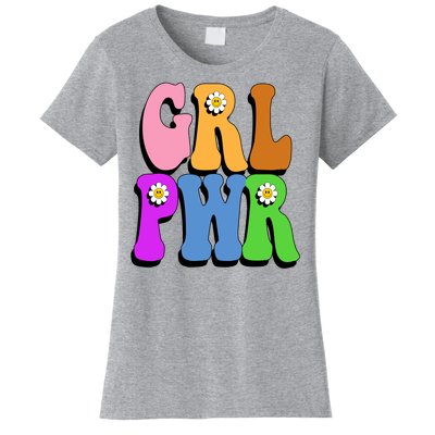 Girl Power Cute Sunflower Retro Colorful Women's T-Shirt