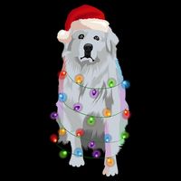 Great Pyrenees Christmas Lights Xmas Patou Pyrenean Gift Cooling Performance Crew T-Shirt