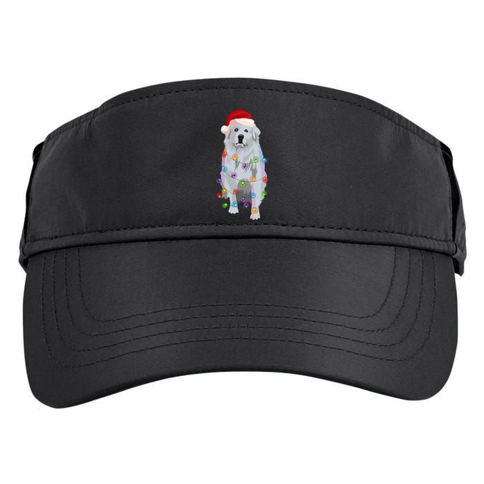 Great Pyrenees Christmas Lights Xmas Patou Pyrenean Gift Adult Drive Performance Visor