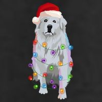 Great Pyrenees Christmas Lights Xmas Patou Pyrenean Gift Adult Drive Performance Visor