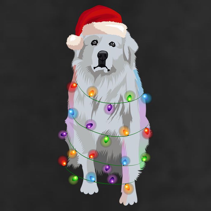 Great Pyrenees Christmas Lights Xmas Patou Pyrenean Gift Adult Drive Performance Visor