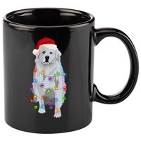 Great Pyrenees Christmas Lights Xmas Patou Pyrenean Gift 11oz C Handle Ceramic Mug