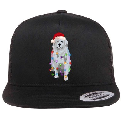Great Pyrenees Christmas Lights Xmas Patou Pyrenean Gift Flatbill Hat
