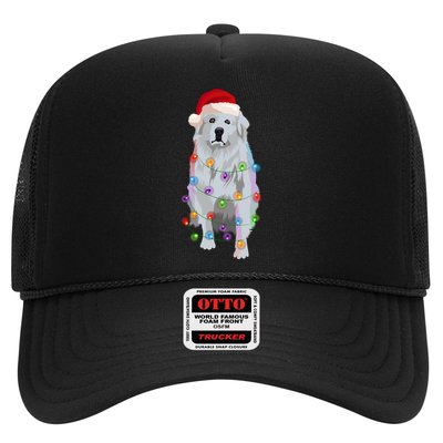 Great Pyrenees Christmas Lights Xmas Patou Pyrenean Gift Trucker Hat