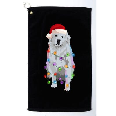Great Pyrenees Christmas Lights Xmas Patou Pyrenean Gift Golf Towel