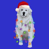 Great Pyrenees Christmas Lights Xmas Patou Pyrenean Gift T-Shirt