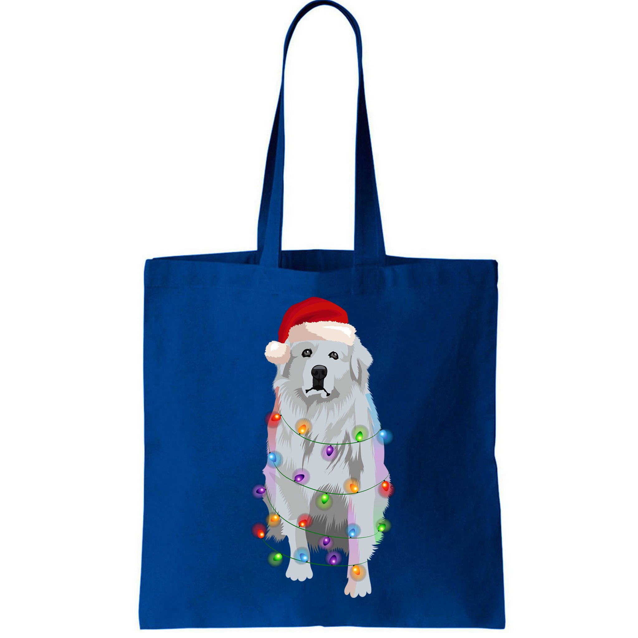 Great Pyrenees Christmas Lights Xmas Patou Pyrenean Gift Bag