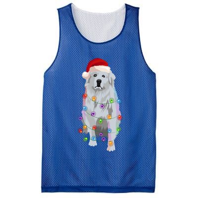 Great Pyrenees Christmas Lights Xmas Patou Pyrenean Gift Mesh Reversible Basketball Jersey Tank