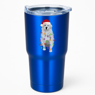 Great Pyrenees Christmas Lights Xmas Patou Pyrenean Gift Tumbler