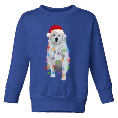 Great Pyrenees Christmas Lights Xmas Patou Pyrenean Gift Toddler Sweatshirt