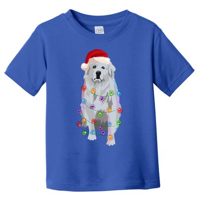 Great Pyrenees Christmas Lights Xmas Patou Pyrenean Gift Toddler T-Shirt