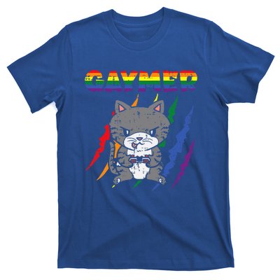 Gaymer Purride Cat Video Game Gamer Lgbtq T-Shirt