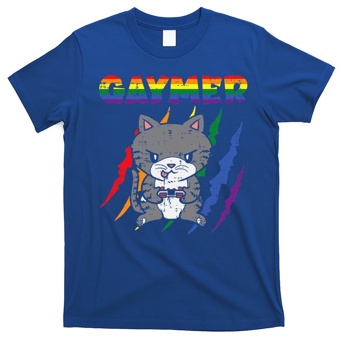 Gaymer Purride Cat Video Game Gamer Lgbtq T-Shirt