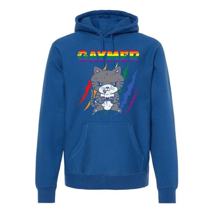 Gaymer Purride Cat Video Game Gamer Lgbtq Premium Hoodie