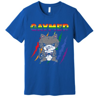 Gaymer Purride Cat Video Game Gamer Lgbtq Premium T-Shirt