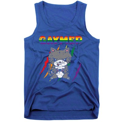 Gaymer Purride Cat Video Game Gamer Lgbtq Tank Top