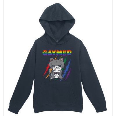 Gaymer Purride Cat Video Game Gamer Lgbtq Urban Pullover Hoodie