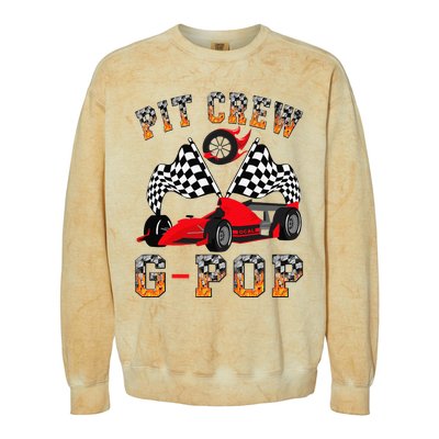 Gpop Pit Crew Fire Race Car Birthday Colorblast Crewneck Sweatshirt