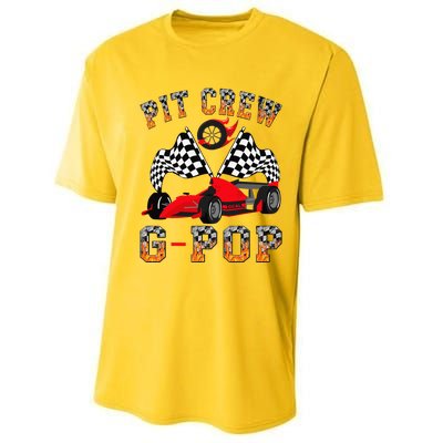 Gpop Pit Crew Fire Race Car Birthday Performance Sprint T-Shirt