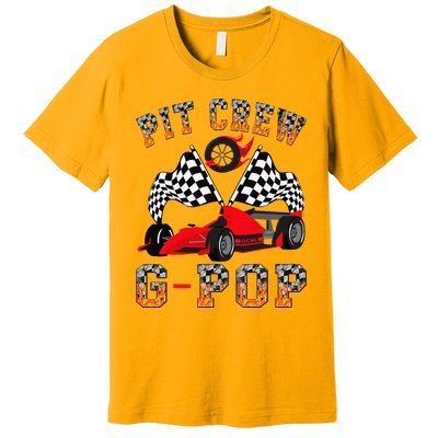 Gpop Pit Crew Fire Race Car Birthday Premium T-Shirt