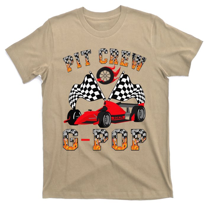 Gpop Pit Crew Fire Race Car Birthday T-Shirt