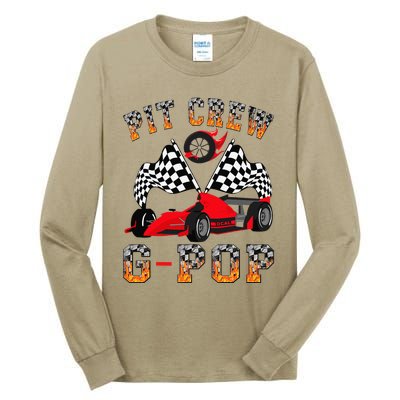 Gpop Pit Crew Fire Race Car Birthday Tall Long Sleeve T-Shirt