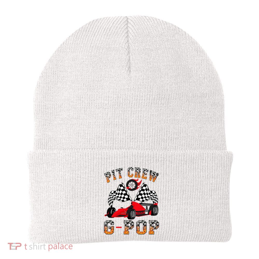 Gpop Pit Crew Fire Race Car Birthday Knit Cap Winter Beanie