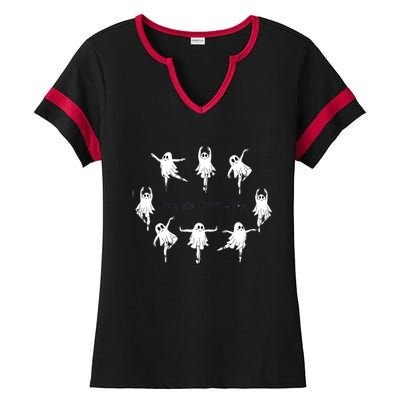 Ghost Pas De BooréE Ballet Dancer Spooky Halloween Ladies Halftime Notch Neck Tee