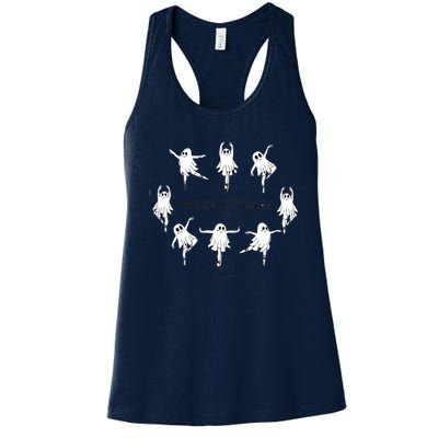 Ghost Pas De BooréE Ballet Dancer Spooky Halloween Women's Racerback Tank