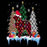 Great Pyrenees Dog Tree Christmas Lights Funny Xmas Pajama Flexfit Unipanel Trucker Cap