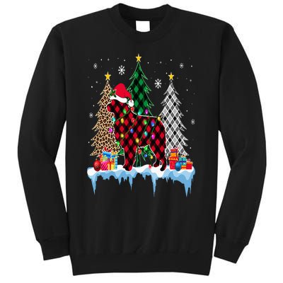 Great Pyrenees Dog Tree Christmas Lights Funny Xmas Pajama Sweatshirt