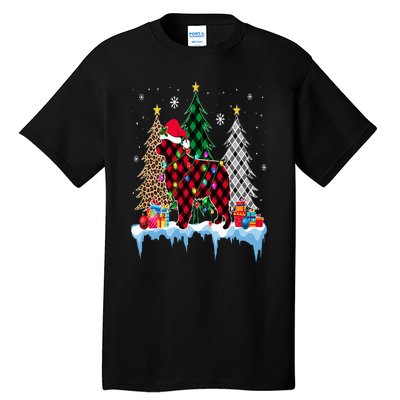 Great Pyrenees Dog Tree Christmas Lights Funny Xmas Pajama Tall T-Shirt