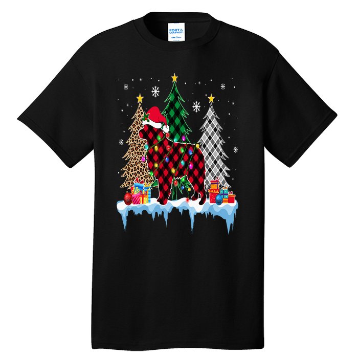 Great Pyrenees Dog Tree Christmas Lights Funny Xmas Pajama Tall T-Shirt