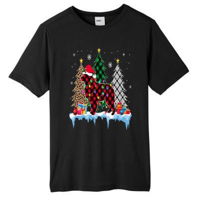 Great Pyrenees Dog Tree Christmas Lights Funny Xmas Pajama Tall Fusion ChromaSoft Performance T-Shirt