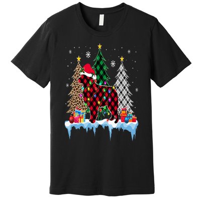 Great Pyrenees Dog Tree Christmas Lights Funny Xmas Pajama Premium T-Shirt