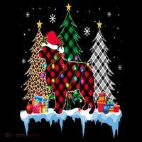 Great Pyrenees Dog Tree Christmas Lights Funny Xmas Pajama Premium T-Shirt