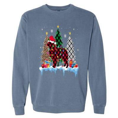 Great Pyrenees Dog Tree Christmas Lights Funny Xmas Pajama Garment-Dyed Sweatshirt