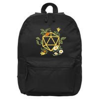 Geeky Polyhedral D20 Dice Set Plant Nerdy 16 in Basic Backpack
