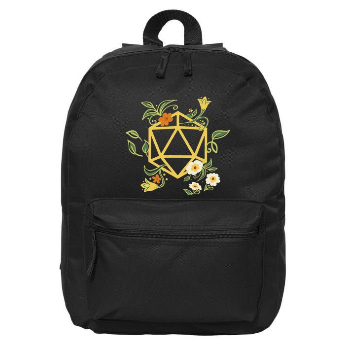 Geeky Polyhedral D20 Dice Set Plant Nerdy 16 in Basic Backpack