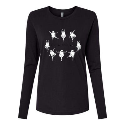 Ghost Pas De Boo RéE Ballet Dancer Spooky Halloween Womens Cotton Relaxed Long Sleeve T-Shirt