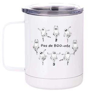 Ghost Pas De Boo RéE Ballet Dancer Spooky Halloween 12 oz Stainless Steel Tumbler Cup